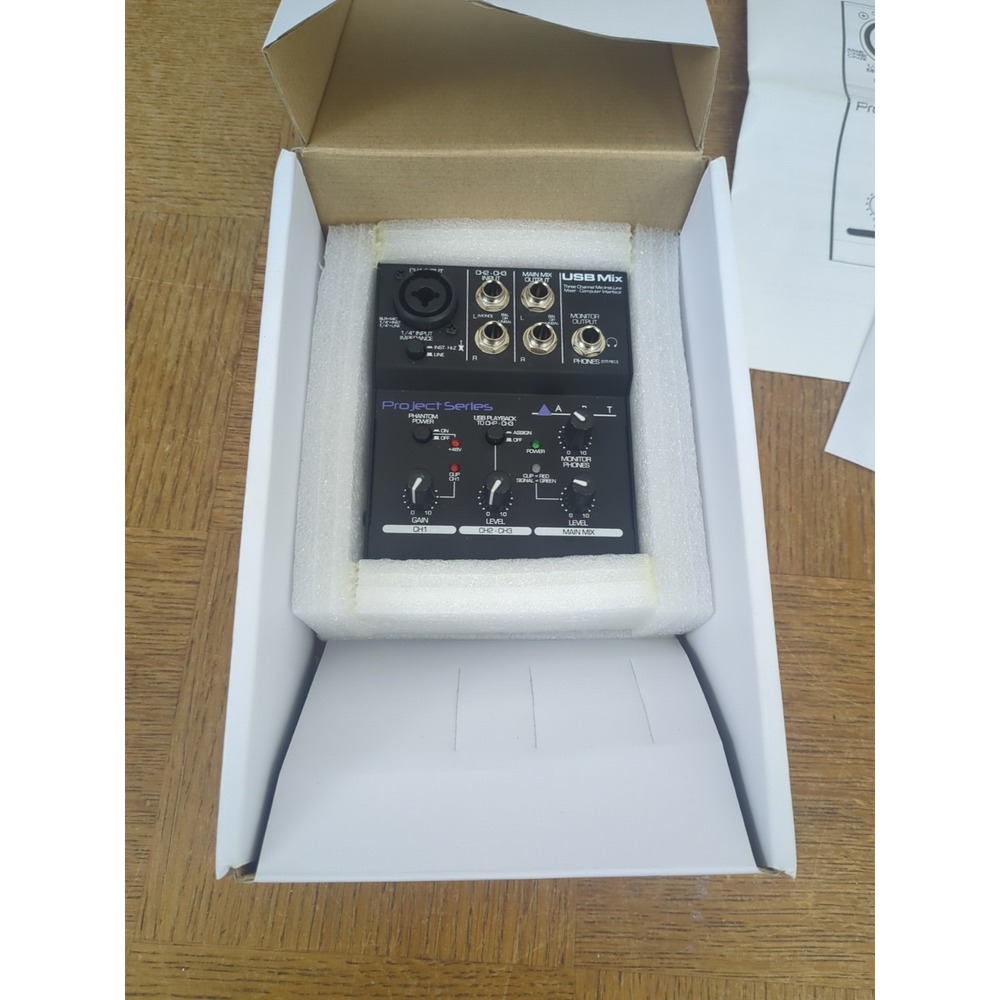 ART USB 3 Channel Mixer "Project Series" Mic-Inst-Line Mixer - Tested - Picture 5 of 6